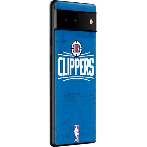 NBA Los Angeles Clippers Distressed Blue Google Pixel 6 Pro Skin